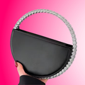 Black & Rhinestone Evening Purse