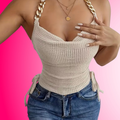 Chained Cowl Neck Top