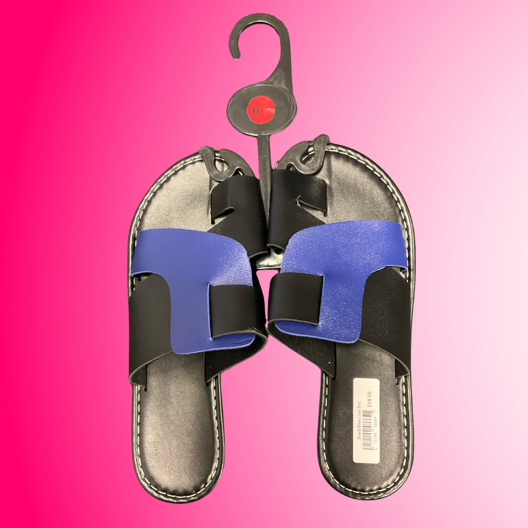 Black & Blue Sandals