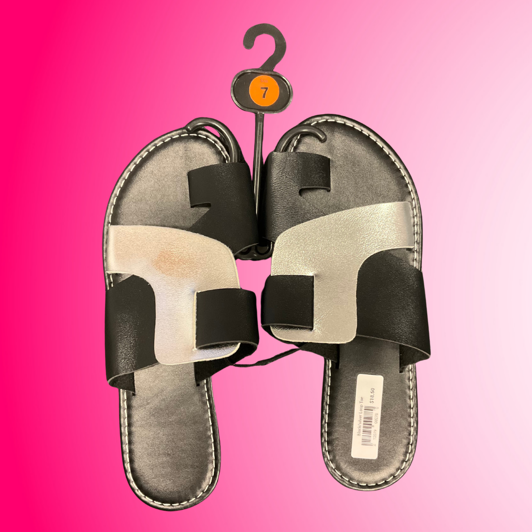 Black & Silver Sandals