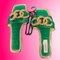 Green Chain Sandals